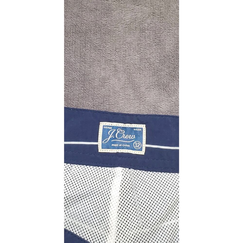 J.Crew Swim Trunks Mens Size 32 Blue Shorts Striped Nautical Preppy Summer C35-8 - Picture 4 of 7